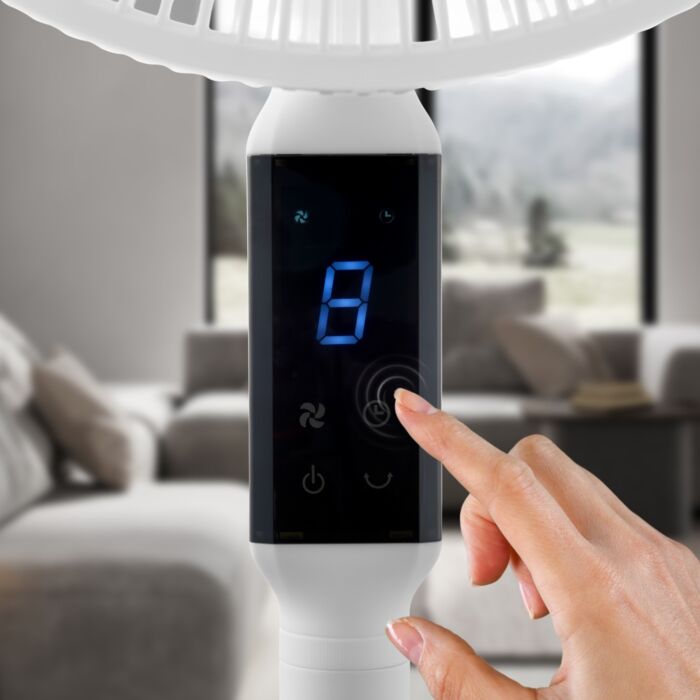 Ventilateur sur pied Trisa Comfort Breeze X83 Plus, moteur CC, 9 vitesses, avec télécommande