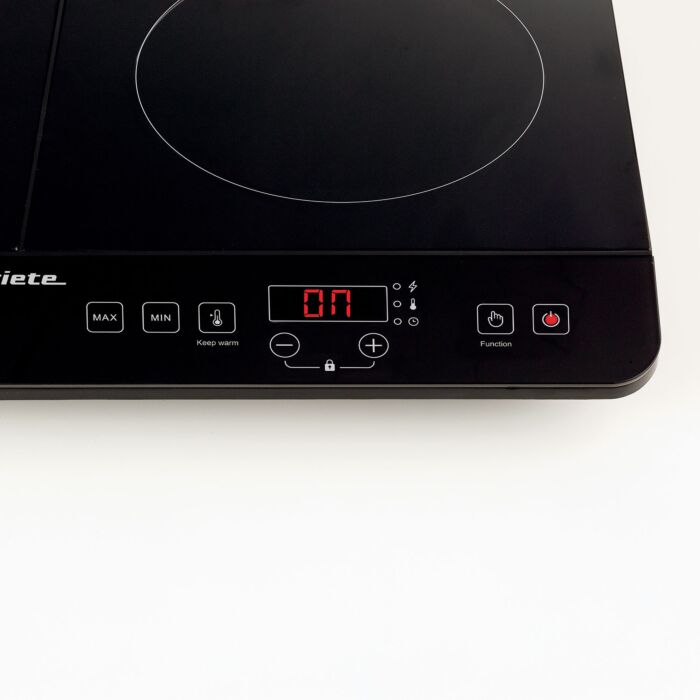 Ariete Doppel-Induktionskochplatte, 2 Kochzonen, Touch-Bedienung, 3500 W