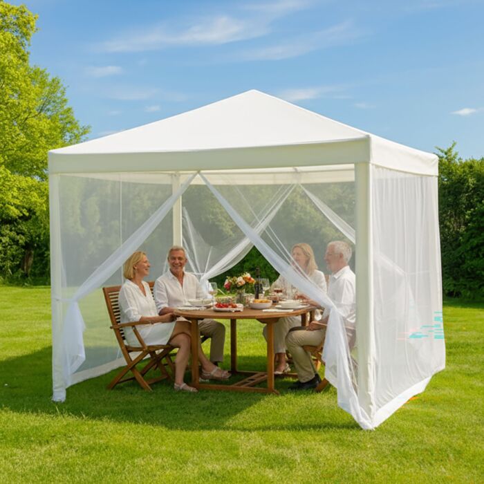 Starlyf Gartenzelt «Gazebo», mit Moskitonetz und UV-Schutz, 3 x 3 m