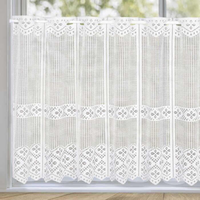 Rideau de bistrot «Hanna», jacquard semi-transparent