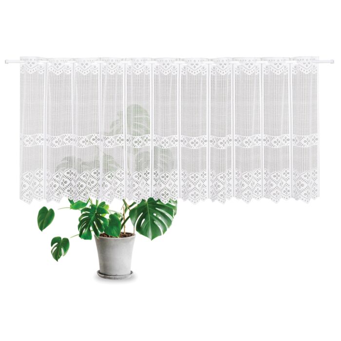 Rideau de bistrot «Hanna», jacquard semi-transparent