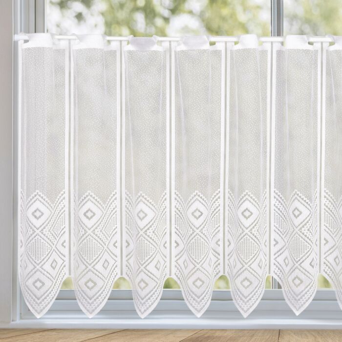Bistrovorhang «Fiona», halbtransparent mit Jacquardmuster, 150x52 cm