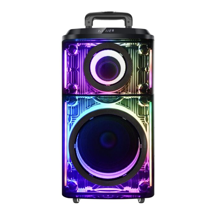 Enceinte Bluetooth ZicPlay, 120 W, avec roulettes et fonction d'éclairage