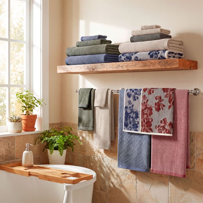 Linge éponge «Two Tone», texture mélange, grande capacité d'absorption