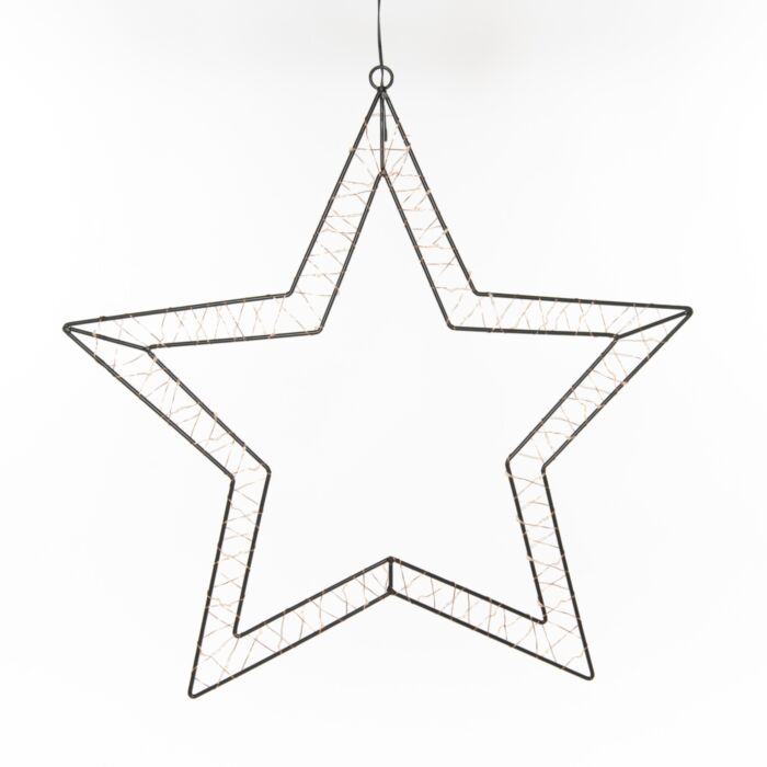 Étoile LED décorative, Ø 50 cm, noire