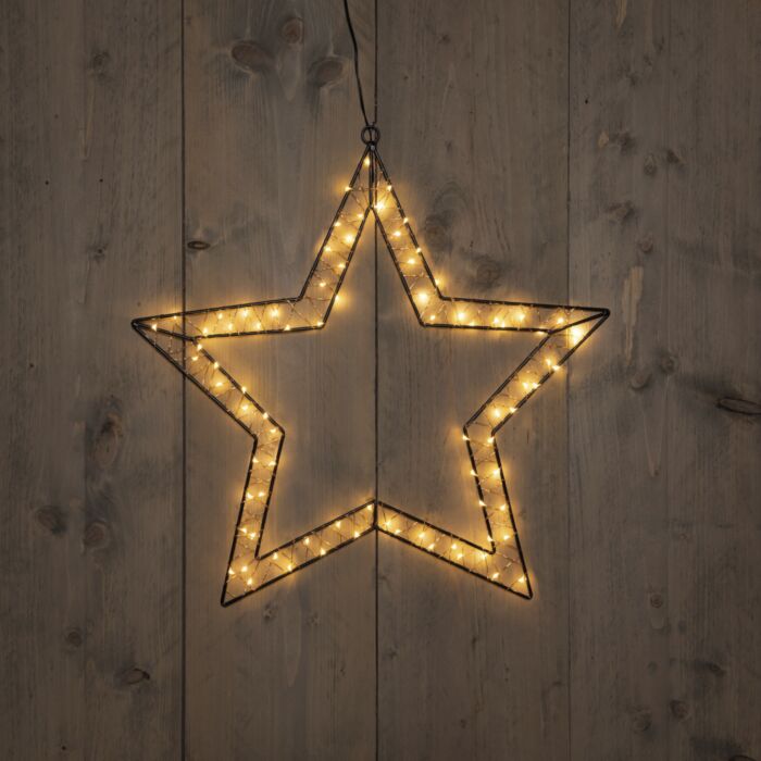 Étoile LED décorative, Ø 50 cm, noire