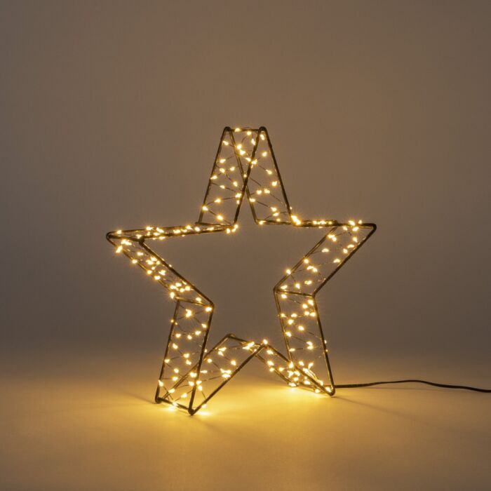 Étoile décorative LED, 26 × 6 cm, noire
