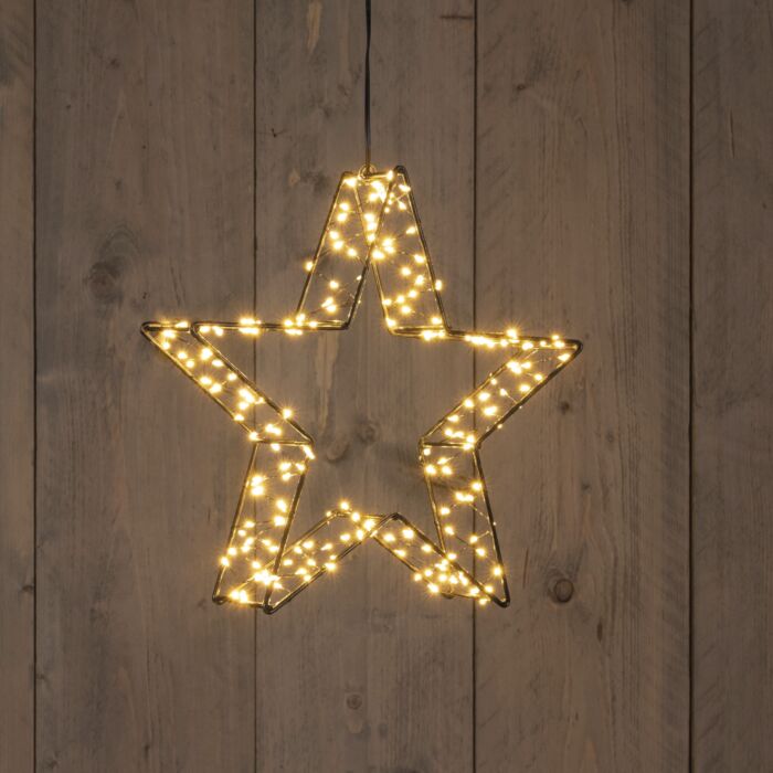 Étoile décorative LED, 26 × 6 cm, noire