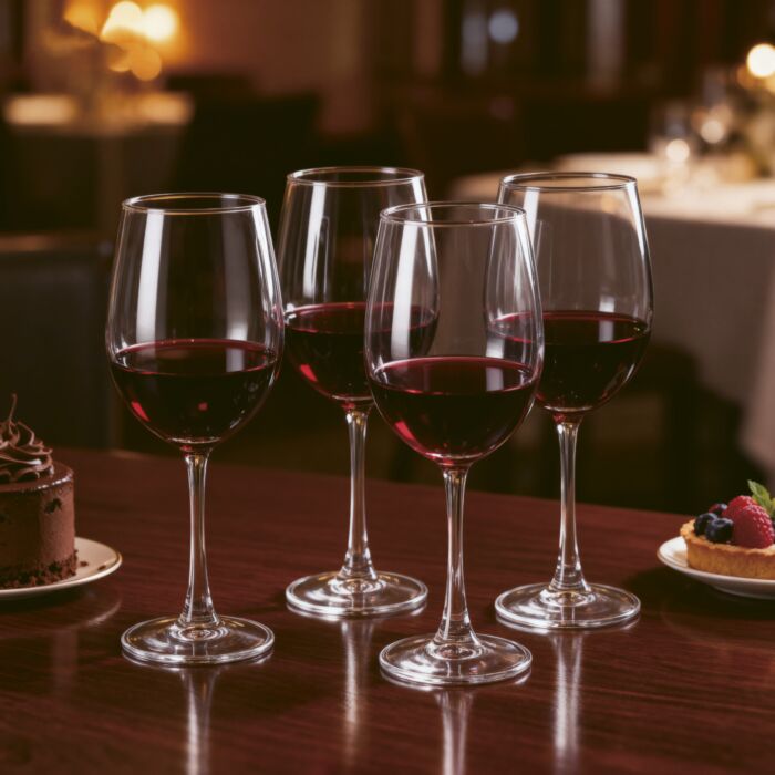 Lot de 4 verres à vin, 460 ml, forme élégante