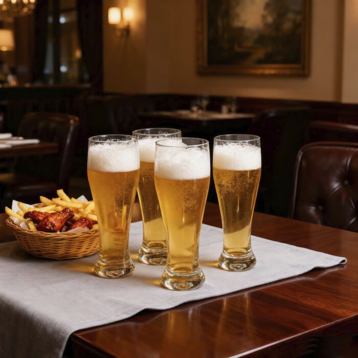 Lot de verres à bière, 4 pièces, pour 4 personnes, 680 ml