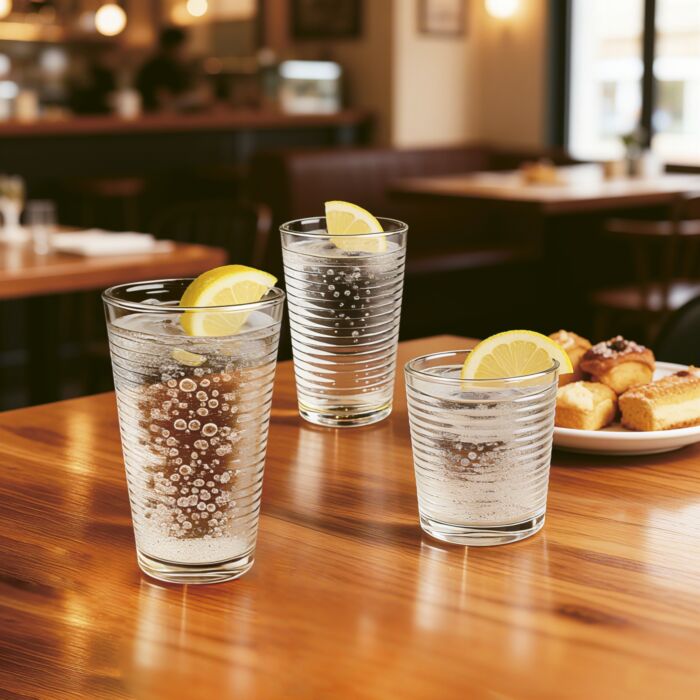 Lot de verres à boire, 18 pièces, pour 6 personnes, 454 ml, 341 ml, 227 ml