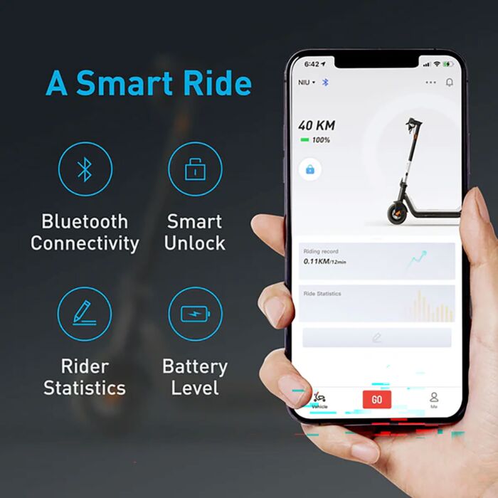 Trottinette électrique Niu KQi3 Sport, 20 km/h, autonomie de 40 km