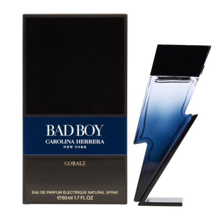 Eau de Parfum Carolina Herrera «Bad Boy Cobalt», parfum boisé et aromatique pour hommes, 50 ml