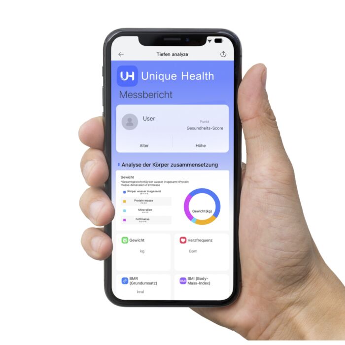 Pèse-personne avec analyse corporelle Trisa «BioMetrix Smart» et connexion à l'application