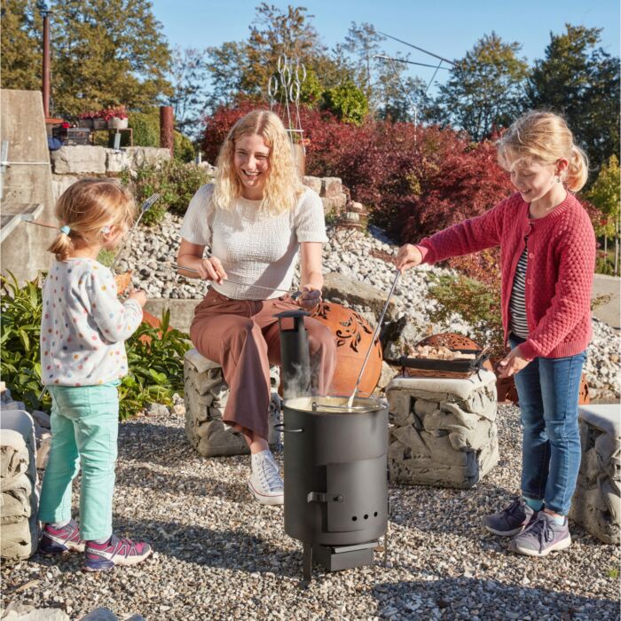 Service à fondue et barbecue «Gusto», 10 pièces, avec une casserole en acier inoxydable de 5 litres