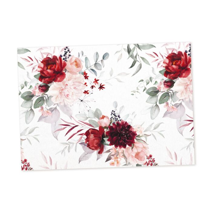 Set de table en papier «Burgundy», 48 feuilles avec 4 motifs