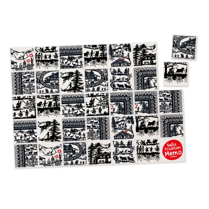 Papiertischset «Swiss Tradition Memo», 24 Blatt mit 4 Sujets