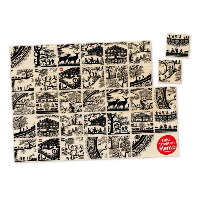 Papiertischset «Swiss Tradition Memo», 24 Blatt mit 4 Sujets