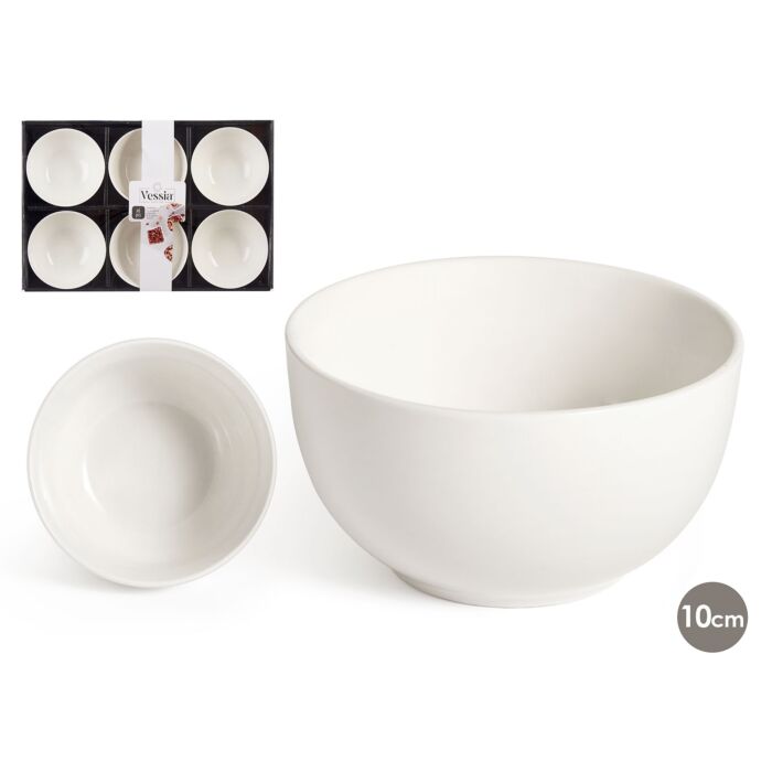 Ensemble de bols en porcelaine, 6 pièces, design intemporel