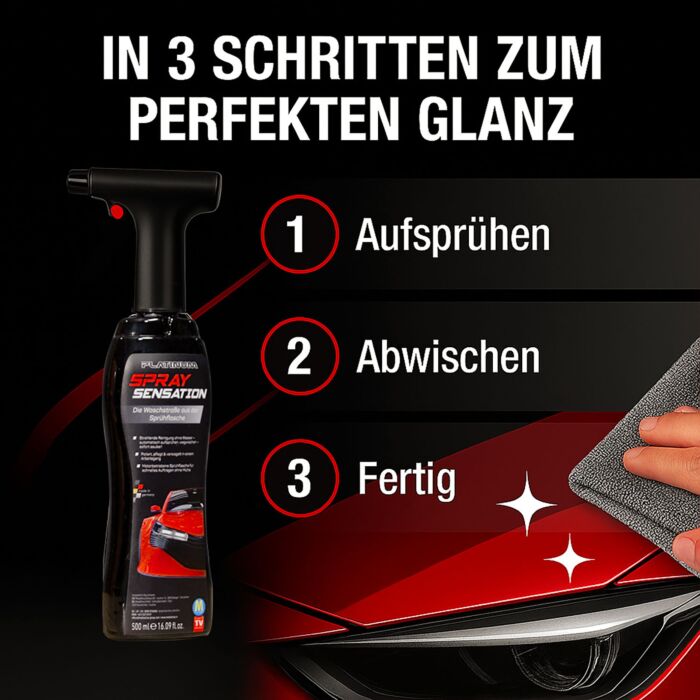 Kit d'entretien automobile Platinum SpraySensation, avec aspirateur à main sans fil et accessoires