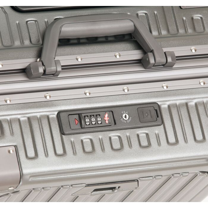 Valise cabine London, 55 cm, avec poche pour ordinateur portable, port USB et serrures TSA