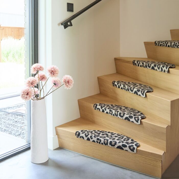 Tapis d'escalier «Safari», lot de 15, autocollants et insonorisants