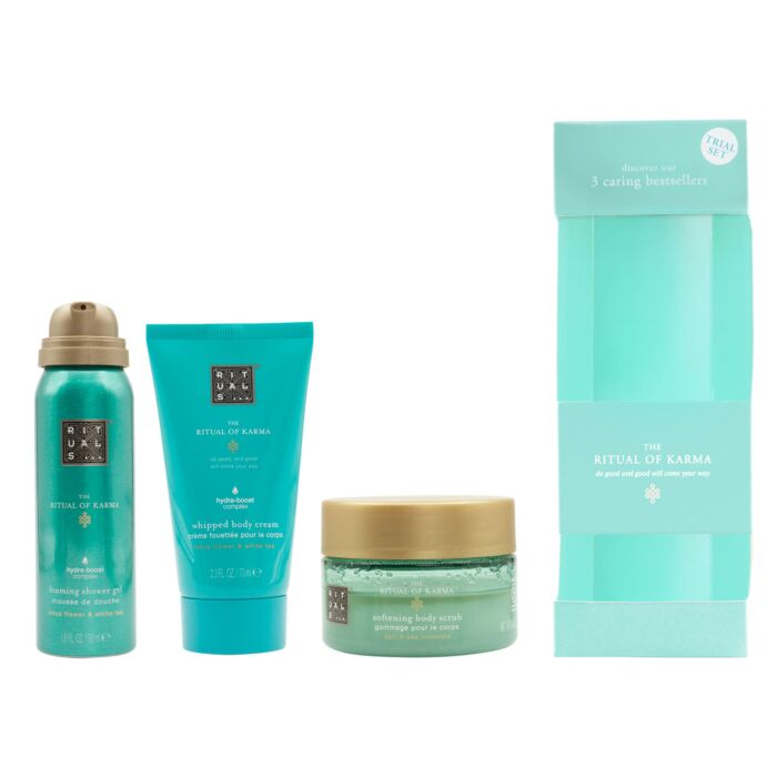 Coffret de soins Rituals «The Ritual of Karma Trial Set», 3 pièces, au thé blanc et au lotus