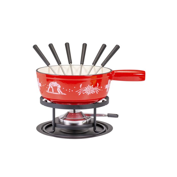 Käsefondue-Set «Bonjour Suisse», 9-teilig für 6 Personen