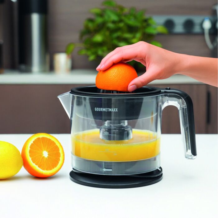 GOURMETmaxx Zitrusentsafter, 25 W, 700 ml, grosser Presskegel