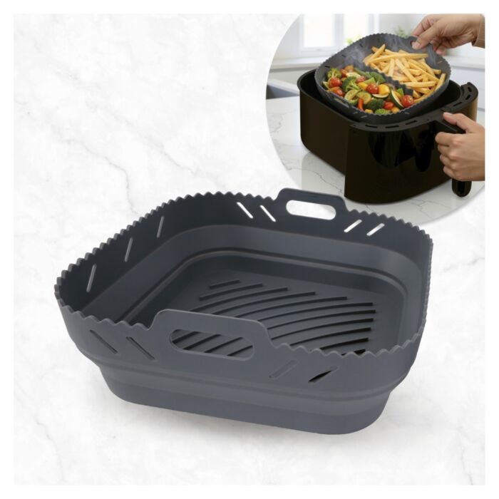 GOURMETmaxx Silikonbackform, 2-teilig, für Heissluftfritteusen ab 4 l, bis 230 °C