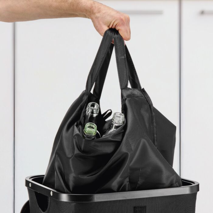 EASYmaxx Pfandflaschen-Sammelbehälter, 100 l, Anti-Glasbruch-System, 25 kg Traglast
