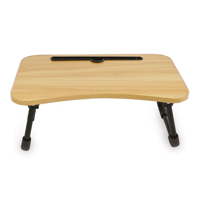 Laptop-Tisch, klappbar, in Holzoptik mit Tablet-Halter