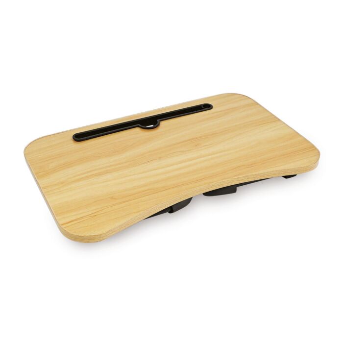 Laptop-Tisch, klappbar, in Holzoptik mit Tablet-Halter