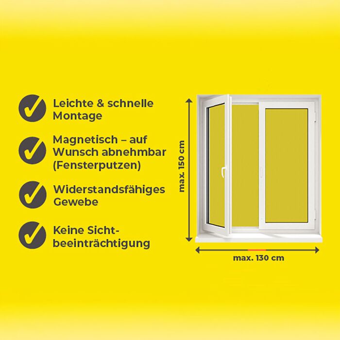 Moskitonetz «Easy-Klick», Magnetbefestigung, max. 150x130 cm