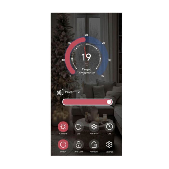 Ohmex Elektroheizer «OHM-HET-0204WIFI», WLAN-Steuerung, kompakt