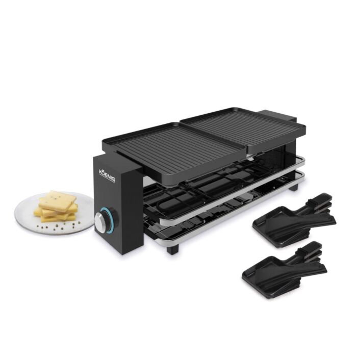 Raclette-Grill «Piano Noir 8», wendbare Grillplatten, für 8 Personen