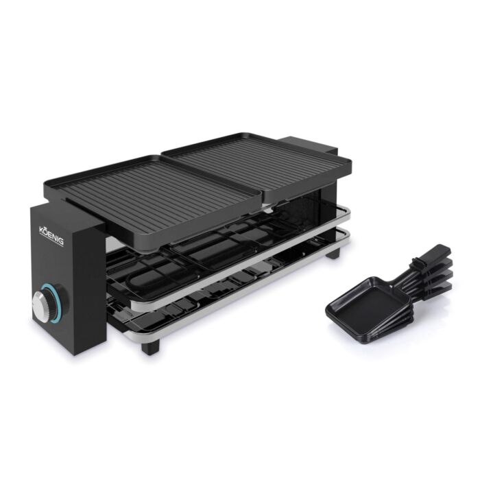 Raclette-Grill «Piano Noir 8», wendbare Grillplatten, für 8 Personen