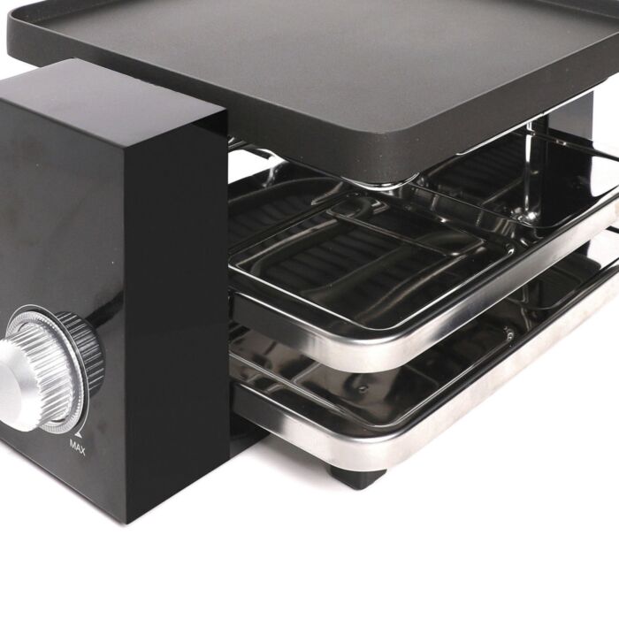 Raclette-Grill «Piano Noir 8», wendbare Grillplatten, für 8 Personen
