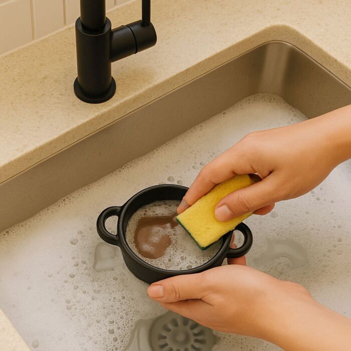 Mini cocotte avec couvercle, en fonte, 300 ml