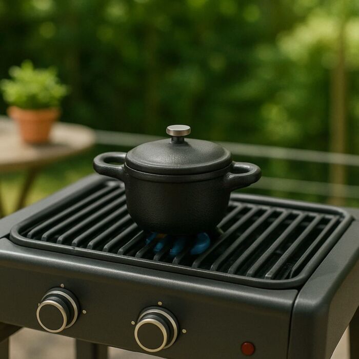 Mini cocotte avec couvercle, en fonte, 300 ml