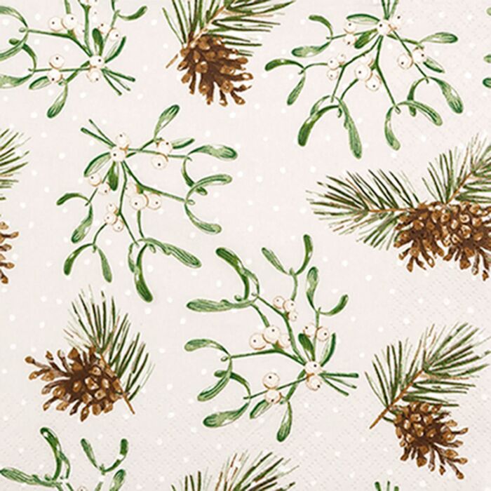 Servietten «Sweet Mistletoe», 20 Stück, 33 x 33 cm