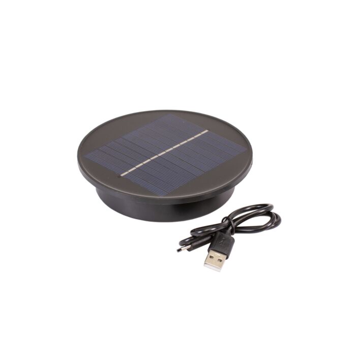 Solarlampe für Laternen, 2 Lichtfarben, schwarz