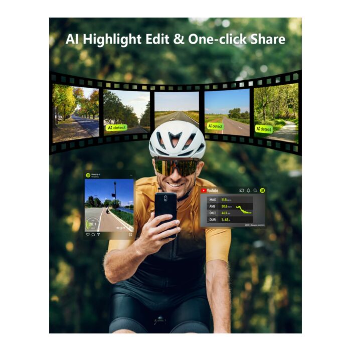 AI Sports Glasses, smarte Sportbrille mit KI-Funktionen