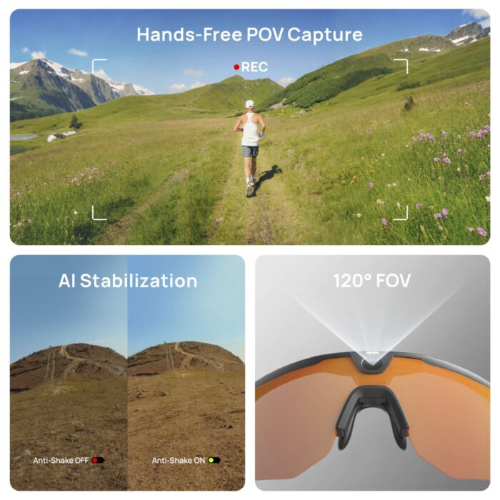 AI Sports Glasses, smarte Sportbrille mit KI-Funktionen