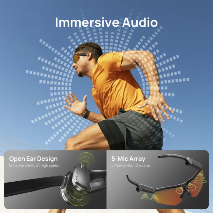 AI Sports Glasses, smarte Sportbrille mit KI-Funktionen