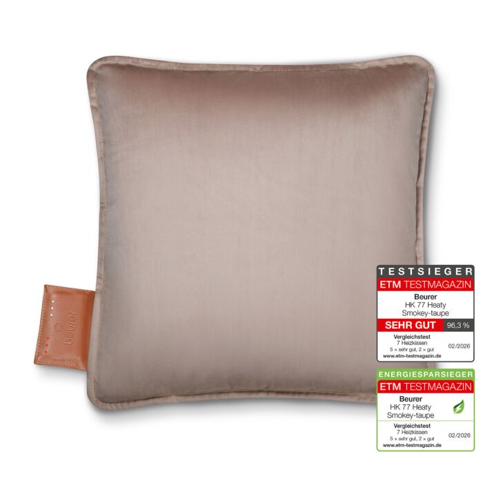 Coussin chauffant rechargeable Beurer «HK 77 Heaty», 3 niveaux de température, autonomie de 4 heures