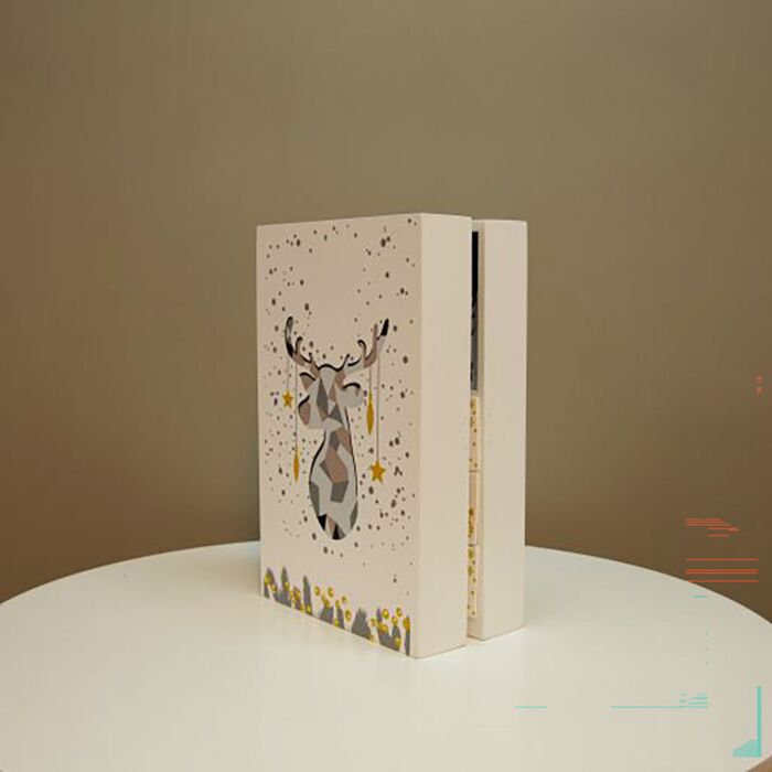 LED-Adventskalender aus Holz, 24 Kästchen, individuell befüllbar