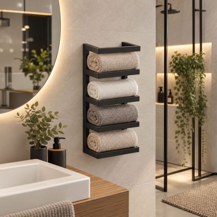Wand-Handtuchregal «Fondiro» für 4 Hand- oder Badetücher
