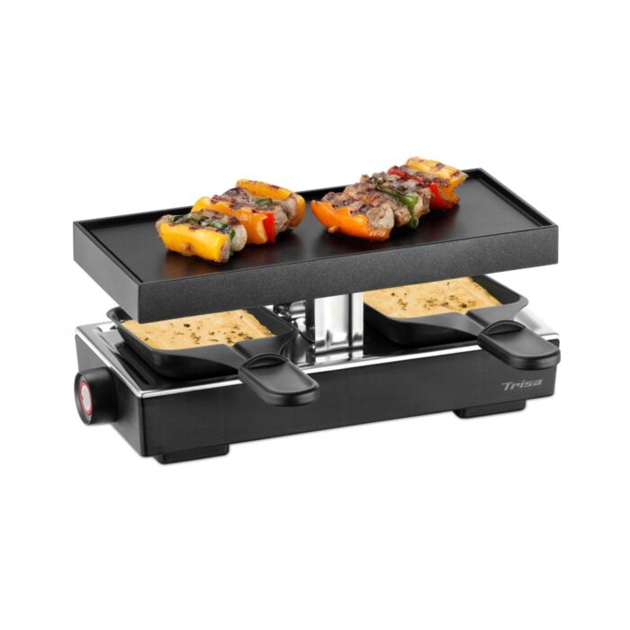 Appareil à raclette Trisa «Style 2», plaque de gril en fonte d'aluminium, 2 poêlons