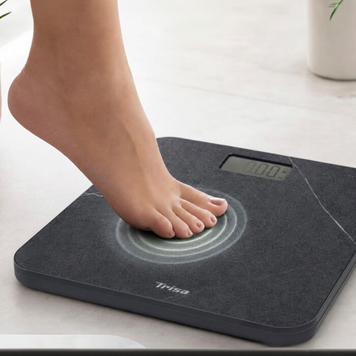 Trisa Personenwaage «DynoScale Rock», 180 kg, batterielos, 50-g-Schritte